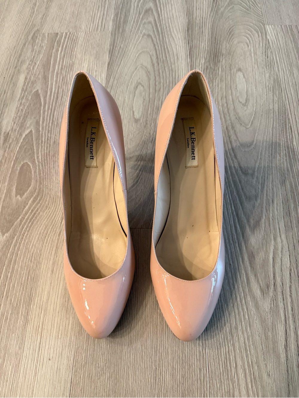 LK Bennett Blush/Nude Patent Leather Pumps